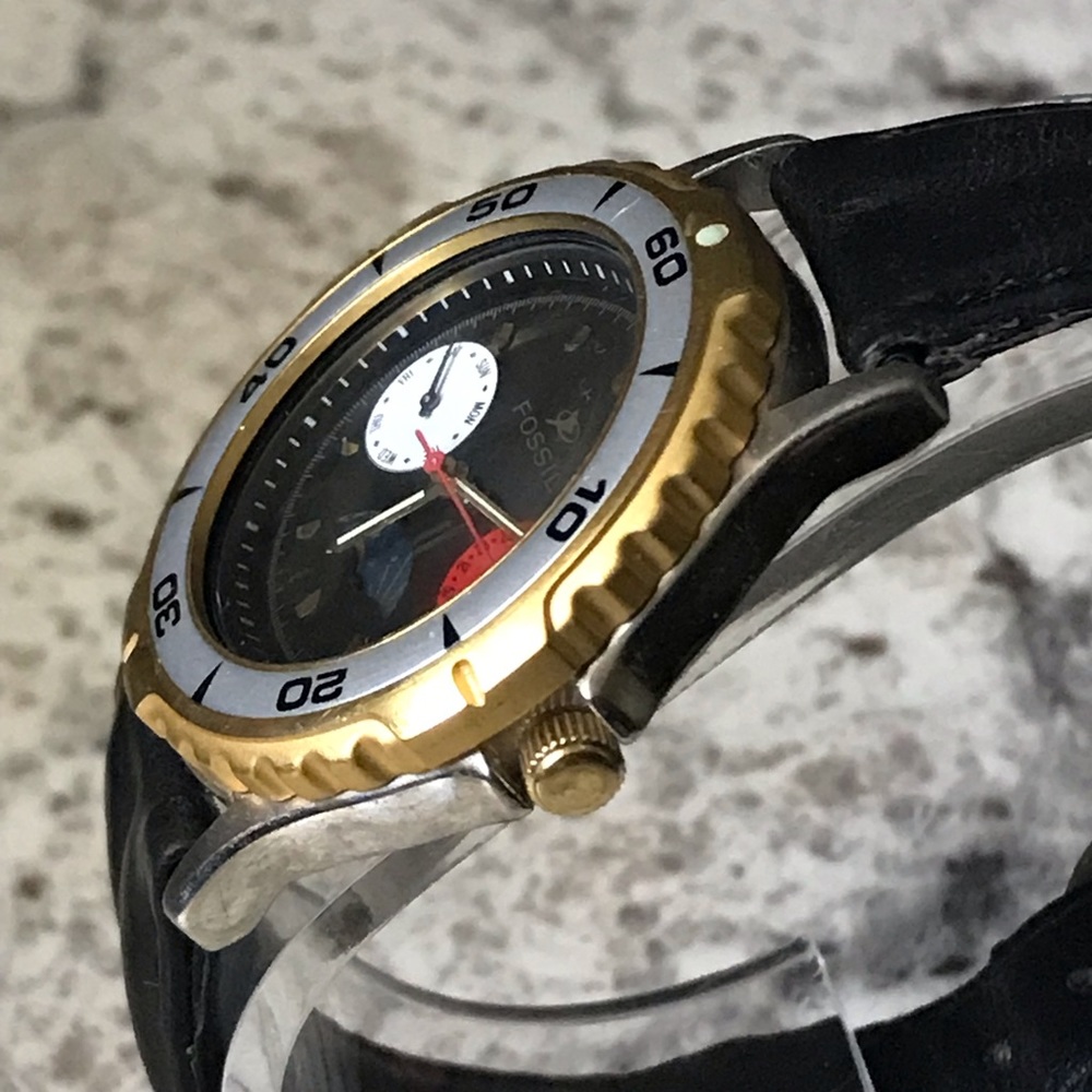 1992 RARE FOSSIL CHRONOGRAPH WATCH BQ-8418 - Picture 3 of 5